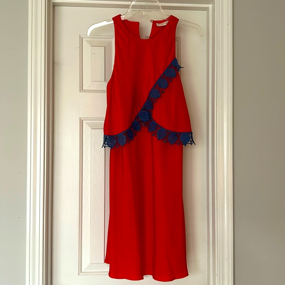 Tory Burch Amanda Draped Aline Silk Dress size XS/0